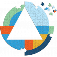 GALISON Štvorcové puzzle Frank Lloyd Wright: Organická geometria 500 dielikov