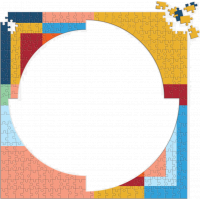 GALISON Štvorcové puzzle Frank Lloyd Wright: Organická geometria 500 dielikov