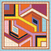 GALISON Štvorcové puzzle Frank Lloyd Wright: Textilné bloky 4x200 dielikov
