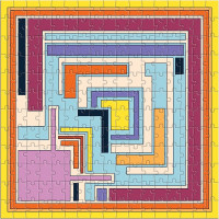 GALISON Štvorcové puzzle Frank Lloyd Wright: Textilné bloky 4x200 dielikov