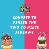 RIDLEY&#39;S GAMES Puzzle Duel Sladké zúčtovanie: Donut vs Cupcake 2x70 dielikov