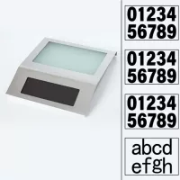 LED solárna lampa s číslom domu - strieborná