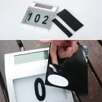 LED solárna lampa s číslom domu - strieborná