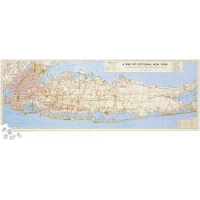 GALISON Panoramatické puzzle Mapa filmového New Yorku 1000 dielikov
