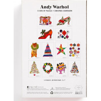 GALISON Puzzle Adventný kalendár Andy Warhol: 12 dní do Vianoc 12x80 dielikov