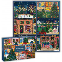 GALISON Puzzle Adventný kalendár na 12 dní Joe Laforme: Zimné svetlá 12x80 dielikov