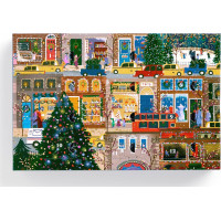 GALISON Puzzle Adventný kalendár na 12 dní Joe Laforme: Zimné svetlá 12x80 dielikov