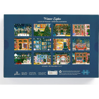 GALISON Puzzle Adventný kalendár na 12 dní Joe Laforme: Zimné svetlá 12x80 dielikov