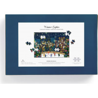 GALISON Puzzle Adventný kalendár na 12 dní Joe Laforme: Zimné svetlá 12x80 dielikov
