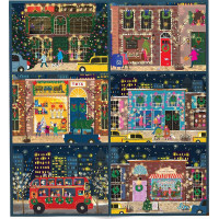 GALISON Puzzle Adventný kalendár na 12 dní Joe Laforme: Zimné svetlá 12x80 dielikov
