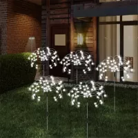 Záhradné LED solárne lampy do zeme VEJÍRKY - 90 cm - 5 ks