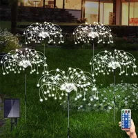 Záhradné LED solárne lampy do zeme VEJÍRKY - 90 cm - 5 ks