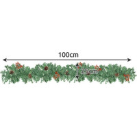 Dekoračné vianočné girlanda 1m - šišky a plody