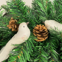 Vianočné ozdoby - vtáčiky 2 ks - biela