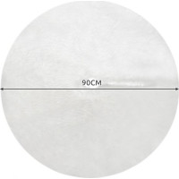 Podložka na vianočný stromček 90 cm - imitácia kožušiny - biela