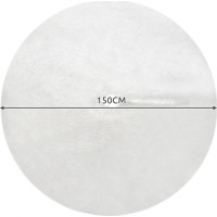 Podložka na vianočný stromček 150 cm - imitácia kožušiny - biela