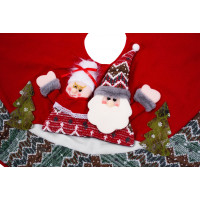 Vianočná 3D podložka pod stromček SANTA - 80 cm - červená