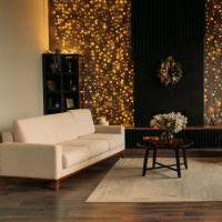 Vianočné svietiace 300 LED záves 3x3m - biely teplý