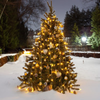 Vianočné svietiace 300 LED záves 3x3m - biely teplý