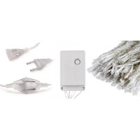 Vianočné svietiace 300 LED záves 3x3m - biely teplý