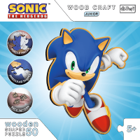 Trefl Wood Craft Junior puzzle Chytrý Ježko Sonic 50 dielikov
