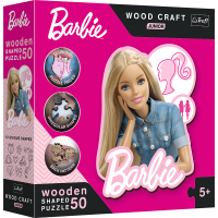 Trefl Wood Craft Junior puzzle Krásna Barbie 50 dielikov