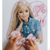 Trefl Wood Craft Junior puzzle Krásna Barbie 50 dielikov