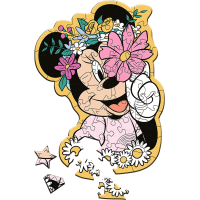 TREFL Wood Craft Junior puzzle Vo svete Minnie Mouse 50 dielikov