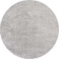 Kusový koberec Shaggy Teddy Grey kruh