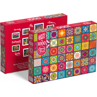 CHERRY PAZZI Puzzle Štvorce s ornamentami 1000 dielikov