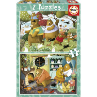 EDUCA Puzzle Lesné príbehy 2x20 dielikov
