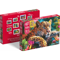 CHERRY PAZZI Puzzle Ležiaci leopard 500 dielikov