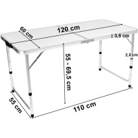 Kempingový turistický set TRAMP 120x60 cm - biely