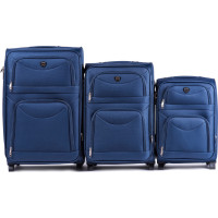 Moderné cestovné tašky MOVE 2 - set S+M+L - tmavo modré