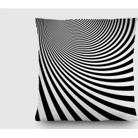 Dekoračný vankúš - Čiernobiela abstrakcia - 45x45 cm