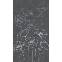 Dizajnový záves - Šedé kvety - 140x245 cm