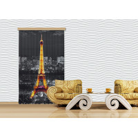 Dizajnový záves - Nočný Paríž - 140x245 cm