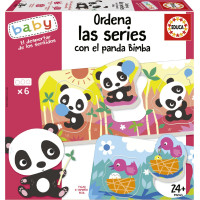 EDUCA Baby vkladačka Panda Bimba a kamaráti 6x3 dieliky