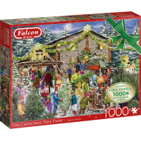 FALCON Puzzle Farma s vianočnými stromčekmi 2x1000 dielikov