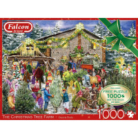 FALCON Puzzle Farma s vianočnými stromčekmi 2x1000 dielikov