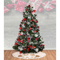 Vianočné banky na stromček - 5 druhov - 30 ks - 8 cm - strieborné - priehľadné