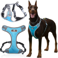 Beztlakový postroj pre psa ASTRO - modrý - rozmer XL