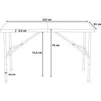 Cateringový stôl JUNE 120 cm - biely