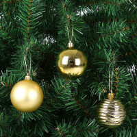 Vianočné závesné banky na stromček ESTRELLA 66 kusov - zlaté