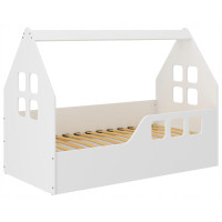 Detská domčeková posteľ KIDHOUSE - sonoma - pravá - 160x80 cm