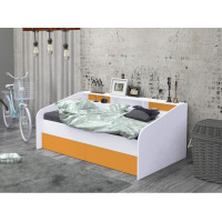Detská posteľ s policami a šuplíkmi VINTAGE 200x90 cm