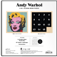 GALISON Posuvné drevené puzzle Andy Warhol: Marilyn 2v1 (16 dielikov)
