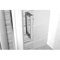 Sprchovací kút LIMA - štvorec - chróm / sklo Point - dvojdielne krídlové dvere