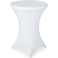 Elastický návlek na koktailový stolík 80 cm - biely