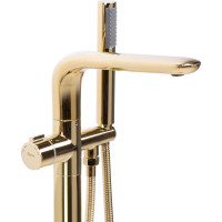 Podlahová vaňová batéria REA CLARK so sprchou - zlatá lesklá